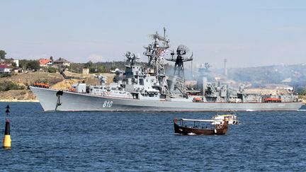 &nbsp; (Le destroyer russe Smetlivy, au départ de Sébastopol, en Crimée © Reuters/Stringer)