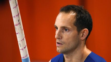 Renaud Lavillenie, le 6 février 2021 à Rouen, lors du Perche Elite Tour. (PHILIPPE MILLEREAU / KMSP)