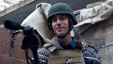 Le journaliste am&eacute;ricain James&nbsp;Foley, &agrave; Alep, en Syrie, le 5 novembre 2012. (NICOLE TUNG / NICOLE TUNG)