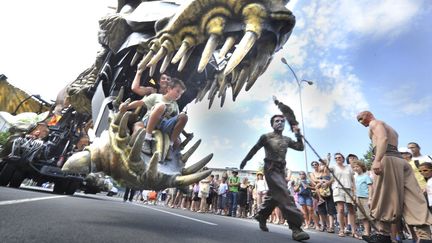 Pendant le festival de théâtre de rue d'Aurillac en 2011.
 (Christian STAVEL/PHOTOPQR/LA MONTAGNE)