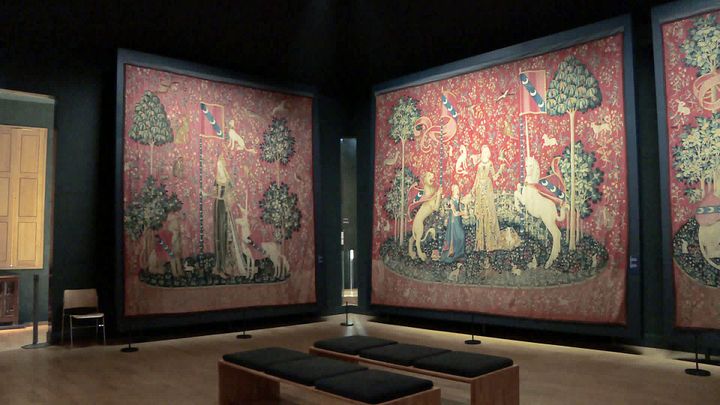 Tenture de "La Dame à la Licorne" exposée au musée de Cluny, Paris (France 3 Limousin)