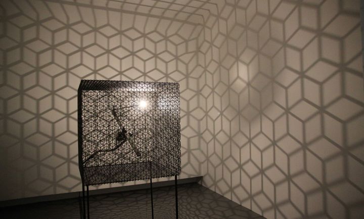 "Slow Arc Inside a Cube", Conrad Shawcross (2009), exposé au Grand Palais (Dynamo, avril 2013)
 (PMG /SIPA)