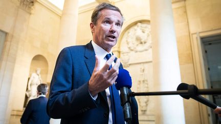 Nicolas Dupont-Aignan à l'Assemblée nationale, le 16 juillet 2020.&nbsp; (ALEXIS SCIARD  / MAXPPP)