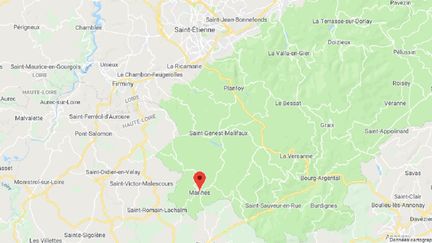 La commune de Marlhes dans la Loire. (GOOGLE MAPS)