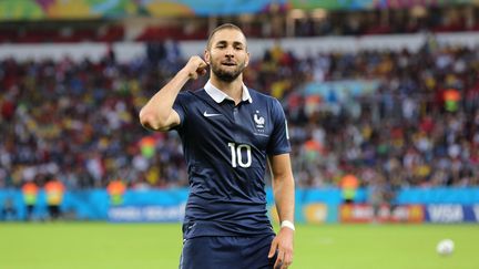 L'attaquant tricolore Karim benzema le 15 juin 2014 &agrave; Porto Alegre au Br&eacute;sil.&nbsp; (JORGE ZAPATA / MAXPPP)