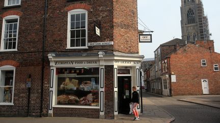 La ville de Boston, dans le nord-est de l'Angleterre, a enregistré le&nbsp;soutien le plus fort en faveur du Brexit. Le 18 avril 2019. (LINDSEY PARNABY / AFP)