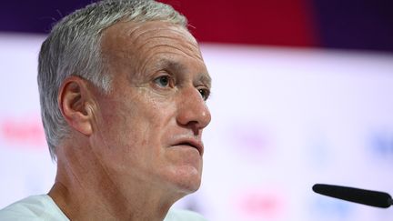 Didier Deschamps, le sélectionneur de l'Equipe de France de football, à Doha (Qatar), le 13 décembre 2022. (FRANCK FIFE / AFP)