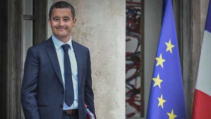 Le ministre de l'Action et des Comptes publics, Gérald Darmanin, quitte le palais de l'Elysée à Paris, le 31 août 2018.&nbsp; (STEPHANE DE SAKUTIN / AFP)