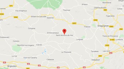 La commune De Saint-Antonin-du-Var dans le Var.&nbsp; (GOOGLE MAPS / FRANCETV INFO)