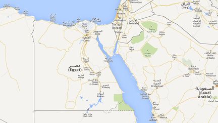 Capture d'&eacute;cran de Google Maps montrant l'Egypte o&ugrave; des affrontements dans le sud du pays, entre la police et des partisans du pr&eacute;sident d&eacute;chu Mohamed Morsi, ont fait deux morts, le 27 ao&ucirc;t 2013. ( GOOGLE MAPS / FRANCETV INFO )