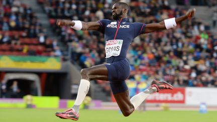 Le sauteur fran&ccedil;ais Kaf&eacute;tien Gomis, le 15 ao&ucirc;t 2014, aux championnats d'Europe d'athl&eacute;tisme &agrave; Zurich (Suisse). (PHILIPPE MILLEREAU / DPPI MEDIA / AFP)