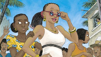 "Aya de Yopougon" est de retour. Marguerite Abouet (scénario) et Clément Oubrerie (dessin) signent le volume&nbsp;7 de ses pérégrinations. (GALLIMARD JEUNESSE)