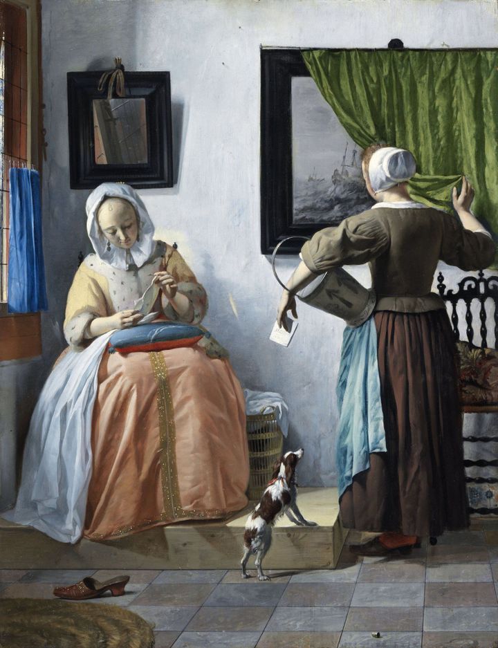 Femme lisant, Gabriel Metsu (1664/1666)
 (National Gallery of Ireland, Dublino)