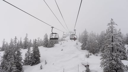 La station de ski des Aillons-Margériaz, en Savoie, le 2 février 2022. (VINCENT ISORE / MAXPPP)