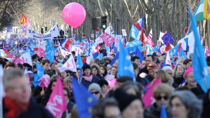 &nbsp; (En février 2014, la Manif pour Tous avait réuni 100.000 personnes à Paris selon la police  © RF/ Nathanaël Charbonnier)
