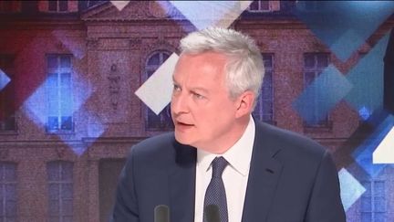 Bruno Le Maire, ministre de l'Économie, des Finances et de la Relance, le 25 avril 2022 sur franceinfo. (FRANCEINFO / RADIO FRANCE)