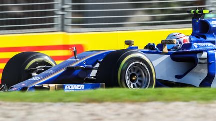 Antonio Giovinazzi au volant de la Sauber (ASANKA BRENDON RATNAYAKE / ANADOLU AGENCY)