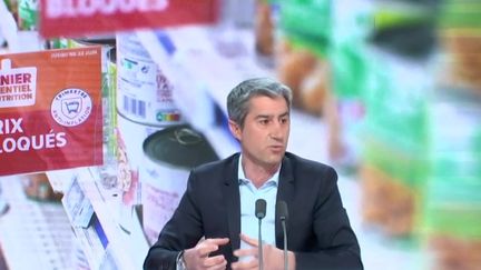 François Ruffin, député LFI de la Somme, était jeudi 13 avril l’invité du 8h30 franceinfo. (FRANCEINFO / RADIOFRANCE)