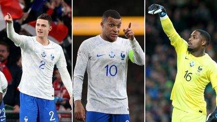 Benjamin Pavard, Kylian Mbappé et Mike Maignan ont marqué le rassemblement de l'équipe de France en mars 2023. (AFP)