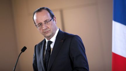 Le pr&eacute;sident de la R&eacute;publique Fran&ccedil;ois Hollande, le 23 f&eacute;vrier 2013 &agrave; Paris. (THIBAULT CAMUS / AFP)