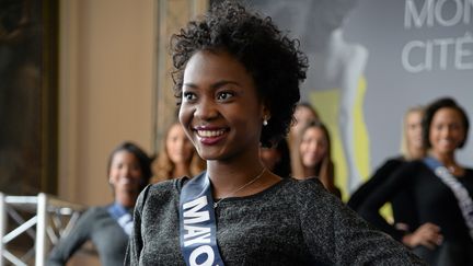  Naima Madi Mahadali, Miss Mayotte, le 3 décembre 2016 à Montpellier (Hérault). (MAXPPP)