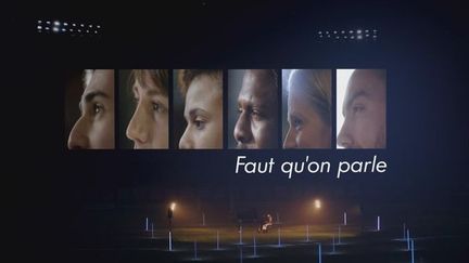 Kévin Aymoz, Céline Dumerc, Amandine Buchard, Jérémy&nbsp;Clamy-Edroux, Astrid Guyart et Jérémy Stravius ont révélé leur homosexualité dans un documentaire intitulé "Faut qu'on parle" et diffusé sur Canal+ samedi 19 juin 2021. (Capture d'écran Canal+)