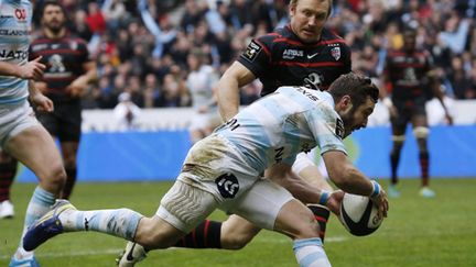 Marc Andreu inscrit un essai face à Toulouse (THOMAS SAMSON / AFP)