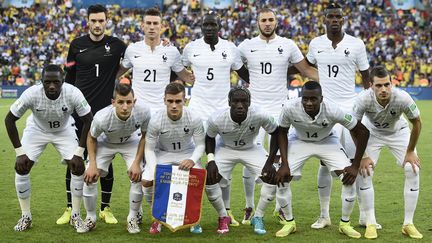 L'&eacute;quipe align&eacute;e par Didier Deschamps, mercredi 25 juin 2014 &agrave; Rio (Br&eacute;sil) face &agrave; l'Equateur. Allez-vous choisir le m&ecirc;me onze de d&eacute;part ? (FRANCK FIFE / AFP)