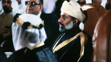 Le 31 mai 1981, le Sultan d'Oman Qabous Ibn Saïd au sommet des Emirats Arabes Unis, à Abu Dhabi (Photo d'illustration). (LEHTIKUVA / AFP)