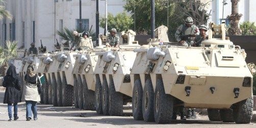 Déploiement militaire à Suez, le 26 janvier 2013 (Auteur Koichi Nakamura/AFP)