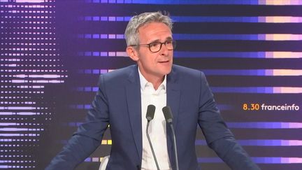 Stéphane Troussel, président du département de Seine-Saint-Denis et porte-parole du PS, invité de franceinfo dimanche 28 juillet 2024. (FRANCEINFO / RADIO FRANCE)