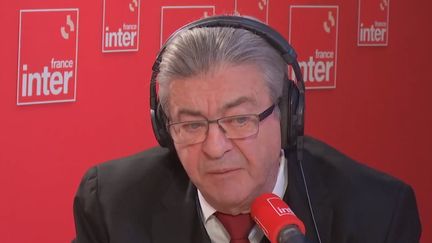 Jean-Luc Mélenchon, chef de file de La France insoumise, le 2 décembre 2023 sur France Inter. (FRANCE INTER / RADIO FRANCE)