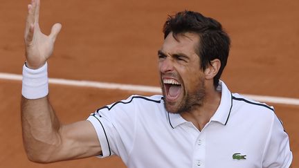 Jérémy Chardy pendant Roland-Garros 2015. (PASCAL GUYOT / AFP)