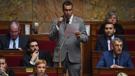 M'jid El Guerrab, député ex-LREM, à l'Assemblée nationale à Paris, le 6 février 2019. (CHRISTOPHE ARCHAMBAULT / AFP)