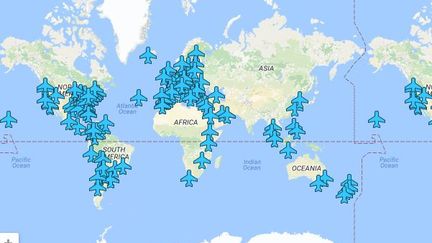 Capture écran Google Maps de la carte "Wireless Passwords From Airports And Lounges Around The World", d'Anil Polat, lundi 10 octobre.

















 (GOOGLE MAPS)