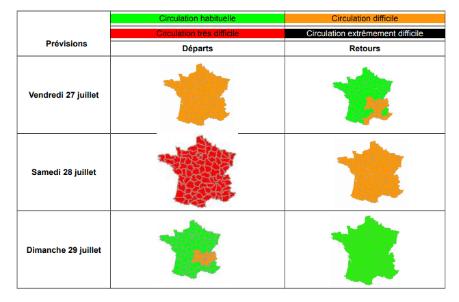 Des prévisions qui peuvent toutefois variées en raison d'intempéries ou d'accidents non prévisibles. (BISON FUTE POUR FRANCE INFO)