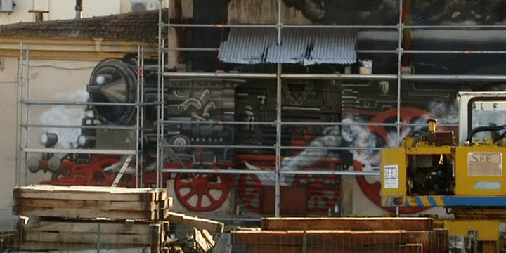 Un mur relooké de la garde d'Ajaccio
 (France 3 culturebox)