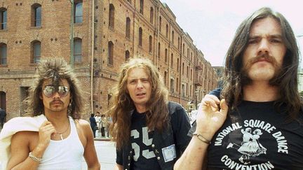 Phil Taylor, Eddie Clarke et Lemmy de Motörhead en 1983.
 (Andy Rosen/REX/Sipa)