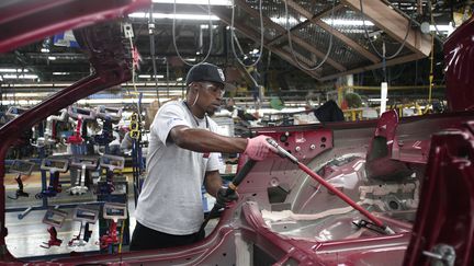 L'usine Ford de Flat Rock, dans le Michigan, est la grande gagnante de ce changement de stratégie. Quelque 700 nouveaux emplois seront créés, pour développer des véhicules autonomes et électriques. (BILL PUGLIANO / GETTY IMAGES NORTH AMERICA / AFP)