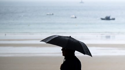 La plage de Trestraou, à Perros-Guirec (Côtes-d'Armor), le 8 septembre 2024. (GUILLAUME SALIGOT / OUEST-FRANCE / MAXPPP)