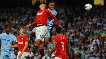 Le Belge Vincent Kompany a inscrit le but de la victoire pour les Blues de Manchester City. (PAUL ELLIS / AFP)