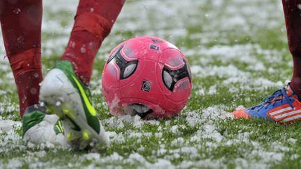 Neige blanche et ballon rose (THOMAS KIENZLE / AFP)