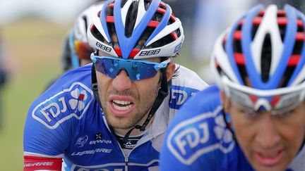 Thibaut Pinot à l'attaque.  (DE WAELE TIM / TDWSPORT SARL)