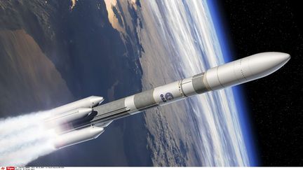 Une image de la future Ariane 6 r&eacute;alis&eacute;e par ordinateur par l'Agence spatiale europ&eacute;enne, l'ESA, et pr&eacute;sent&eacute;e le 2 d&eacute;cembre 2014, &agrave; Luxembourg.&nbsp; (DAVID DUCROS / SIPA / AP)