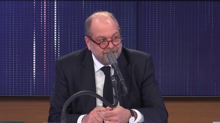 Éric Dupond-Moretti, garde des Sceaux et ministre de la Justice, était l'invité du "8h30 franceinfo", vendredi 5 février 2021. (FRANCEINFO / RADIOFRANCE)