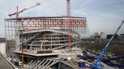 Chantier de la Philharmonie porte de la Villette à Paris
 (THOMAS SAMSON / AFP)