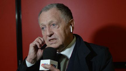 Jean Michel Aulas, le président de l'Olympique Lyonnais, à Dijon (Côte-d'Or) le 24 avril 2019. (VICTOR VASSEUR / RADIO FRANCE)