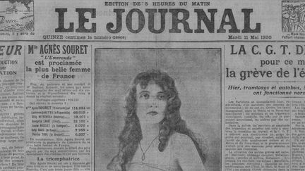 Agnès Souret, 17 ans, élue "plus belle femme de France", le 10 mai 1920. (DR)