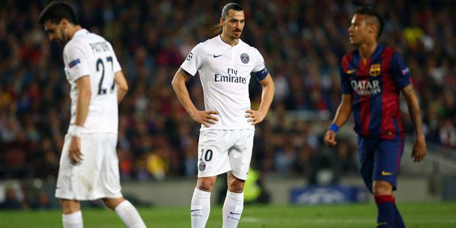 Le désarroi de Zlatan Ibrahimovic lors du match contre le FC Barcelone 