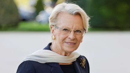 L'ancienne ministre Michèle Alliot-Marie, le 3 octobre 2023 à l'Hôtel des Invalides à Paris. (LUDOVIC MARIN / AFP)